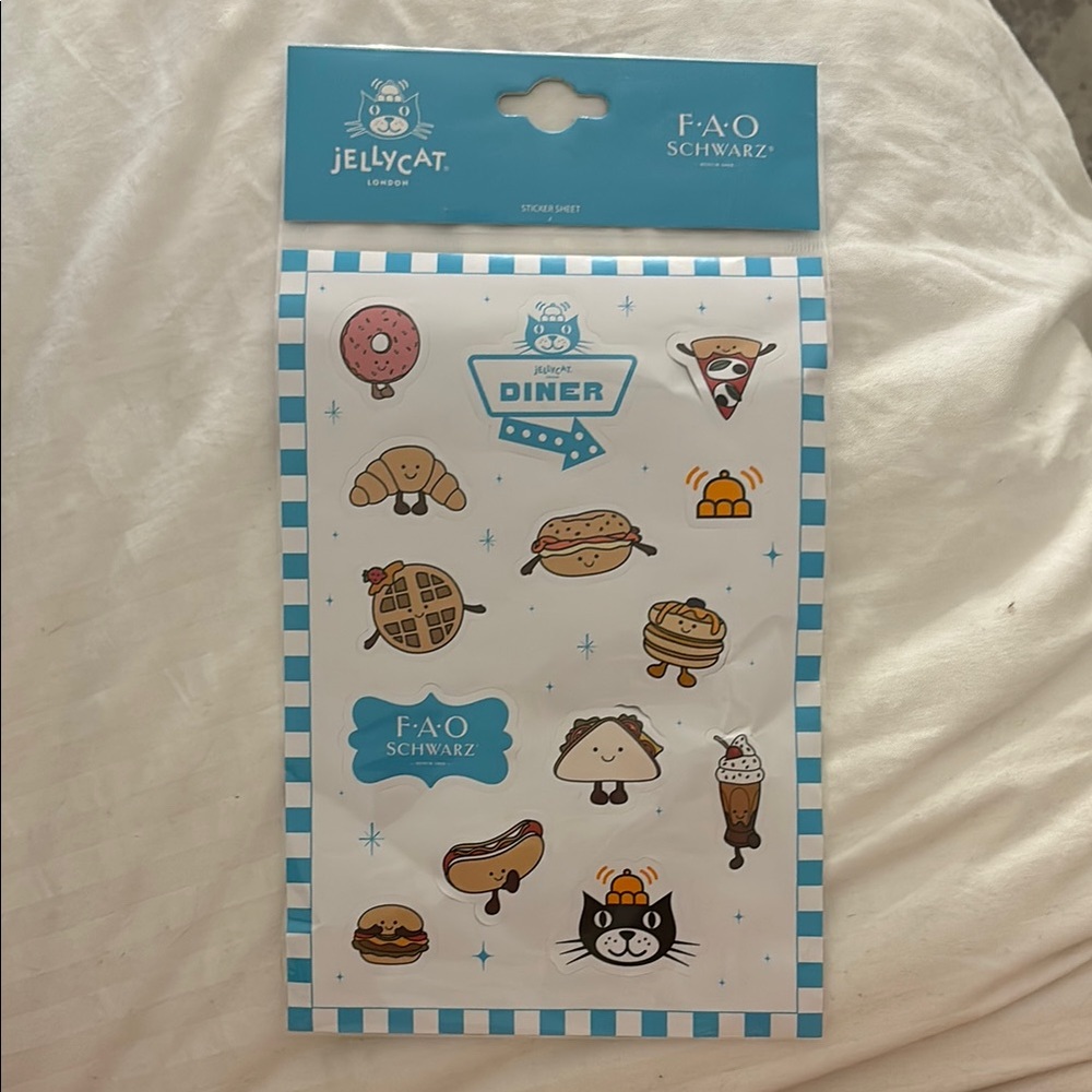 FAO Schwarz NYC Jellycat Diner Sticker Sheet